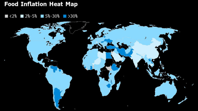 Инфлацията при храните в много държави продължава да е много