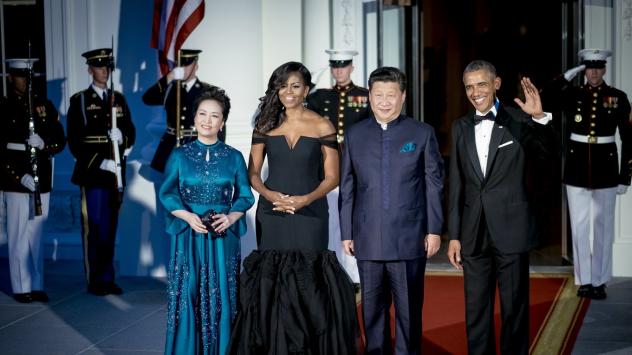 Лидерите на САЩ и Китай на официална вечеря. снимка: Pete Marovich/Bloomberg