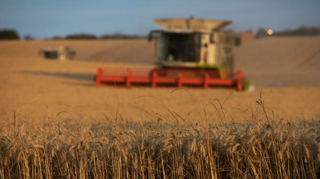 Комбайн в поле пшеница. Снимка: Chris Ratcliffe/Bloomberg