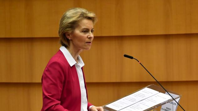 Председателят на ЕК Урсула фон дер Лайен. Снимка: Geert Vanden Wijngaert/Bloomberg