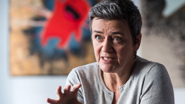 Магрете Вестагер, европейски комисар по конкуренцията. Снимка: Bloomberg