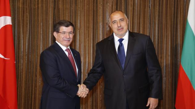 Ахмет Давутоглу, министър-председател на Турция и Бойко Борисов, министър-председател на България. Резиденция Бояна, 15 декември 2015. Снимка: правителствена пресслужба