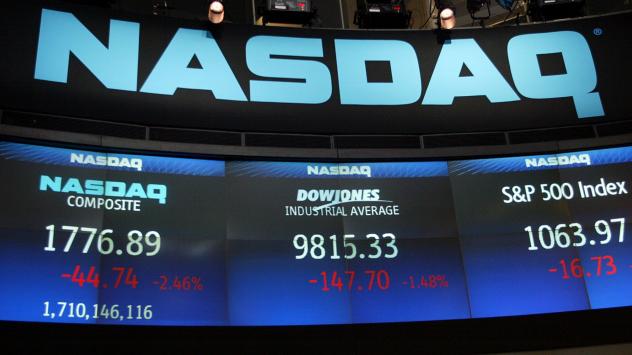 Nasdaq Market на Таймс Скуеър в Ню Йорк