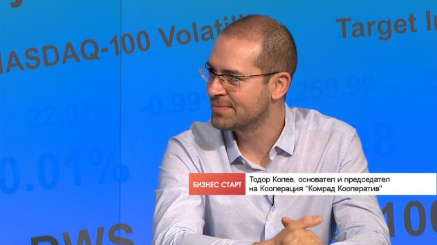 Тодор Колев, основател и председател на Кооперация “Комрад Кооператив”. Снимка: Bloomberg TV Bulgaria