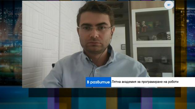 Разван Исак, мениджър стратегии в Universal robots за ЦИЕ, В развитие. Снимка: Bloomberg TV Bulgaria