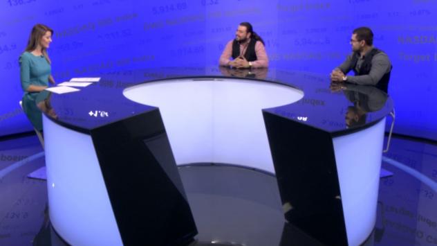 Стоян Ангелов и Петър Лозанов, FlyEvents. снимка: Bloomberg TV Bulgaria 