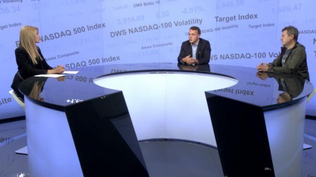 Росен Иванов, управляващ партньор в Black Peak Capital, и Любен Белов, управляващ партньор в Launchub. Снимка: Bloomberg TV Bulgaria