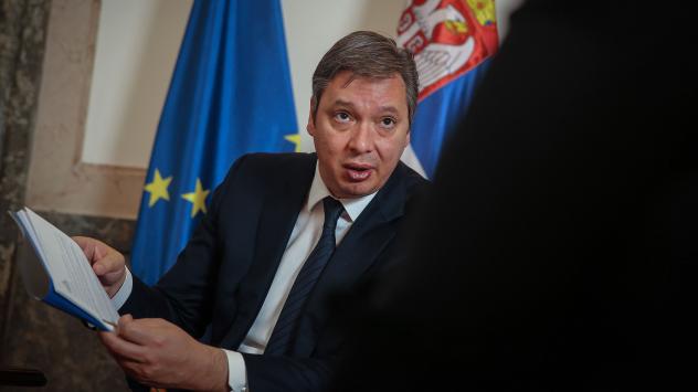 Сръбският президент Александър Вучич. Снимка: Oliver Bunic/Bloomberg