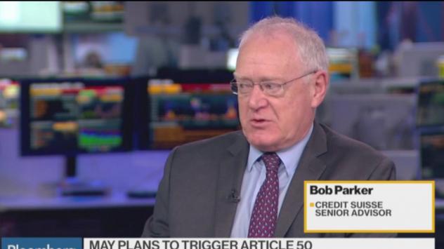 Боб Паркър, старши съветник Credit Suisse по време на интервю за Bloomberg.