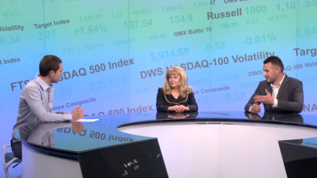 Диляна Дочева, ген. мениджър на Франклин Кови България и Радостин Димитров, експерт &quot;Бизнес развитие&quot; в Bee Smart Technologies. Снимка: Bloomberg TV Bulgaria