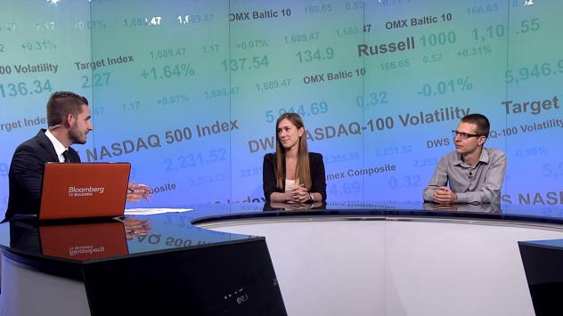 Светослав Димов, изп. директор на DEV.bg, и Сузана Теофилова, експерт бизнес развитие в DEV.bg. Снимка: Bloomberg TV Bulgaria 