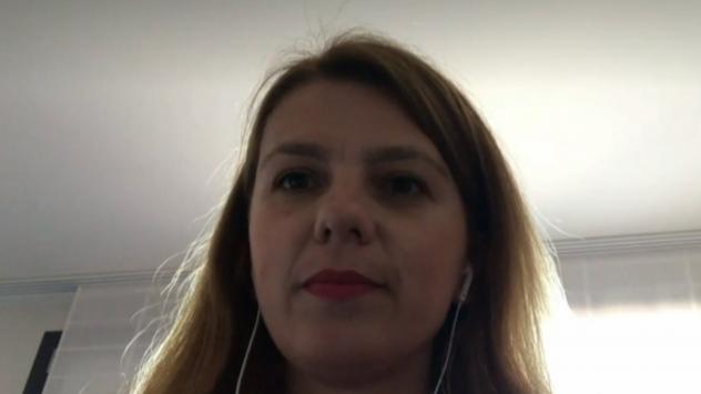 Петя Дюлгерова, проектен координатор за България и Македония на Фондация „Фридрих Науман“ в офиса за Югоизточна Европа. Снимка: Bloomberg TV Bulgaria