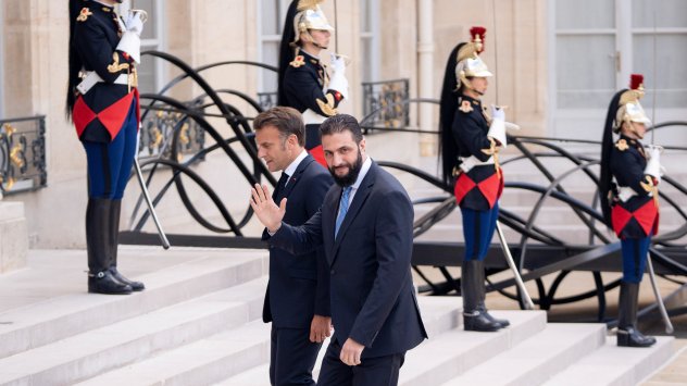 Президентът на Сирия Ахмед ал-Шараа на официално посещение във Франция. Снимка: Bloomberg 