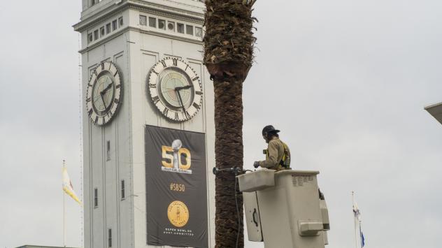 Реклама на Супербол в Сан Франциско. 21 януари 2016. Photographer: David Paul Morris/Bloomberg