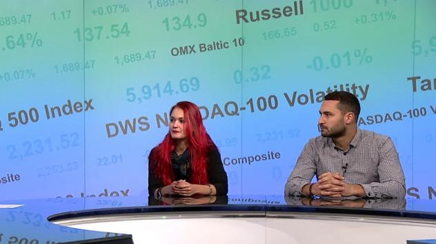 Мартин Мънев, ИТ рекрутер, и Величка Такева, организатор. Снимка: Bloomberg TV Bulgaria 