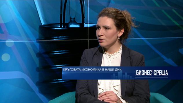 Марияна Хамънова, изп. директор на &quot;Клийнтех България&quot;, Бизнес среща. Снимка: Bloomberg TV Bulgaria