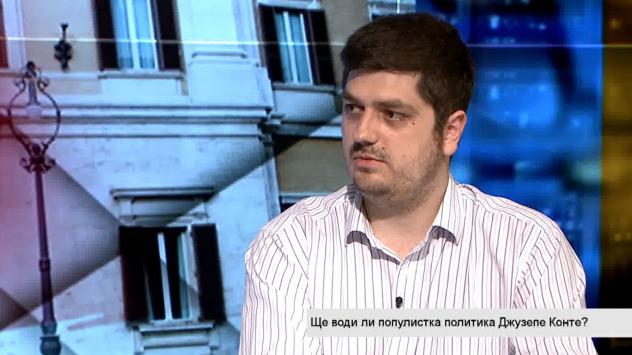 Калоян Правов, политолог. Снимка: Bloomberg TV Bulgaria