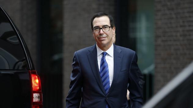 Министърът на финансите на САЩ Стивън Мнучин. Снимка: Hollie Adams/Bloomberg