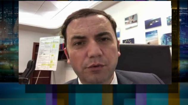 Буяр Османи - македонски вицепремиер, отговарящ за евроинтеграцията. Снимка: Bloomberg TV Bulgaria