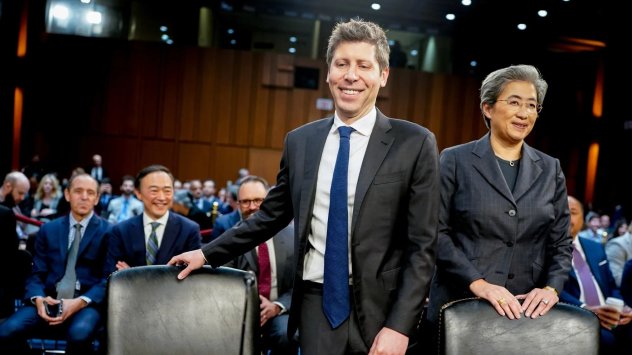 Сам Алтман и изпълнителният директор на AMD Лиза Су във Вашингтон, май. Снимка: Нейтън Хауърд/Bloomberg