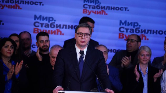 Настоящият президент на Сърбия Александър Вучич печели президентския вот в