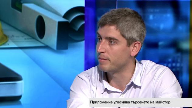 Стоян Иринков, съосновател на онлайн платформата MaistorPlus.com. Снимка: Bloomberg TV Bulgaria