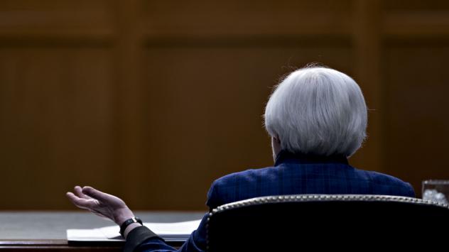 Председателят на Федералния резерв Джанет Йелън по време на изслушване в Конгреса Снимка: Andrew Harrer/Bloomberg