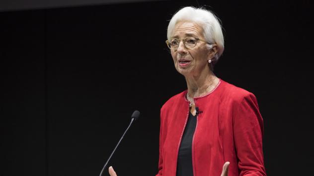 Кристин Лагард, управляващ директор на Международния валутен фонд (IMF), по време на реч в Лондон, 17 септември 2018. Снимка: Jason Alden/Bloomberg