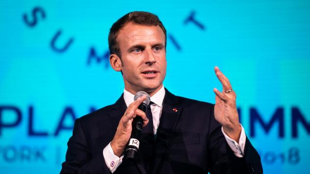 Френският президент Еманюел Макрон. Снимка: Mark Kauzlarich/Bloomberg