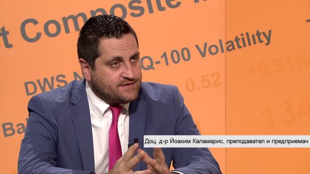Доц. д-р Йоаким Каламарис, преподавател и предприемач. Снимка: Bloomberg TV Bulgaria