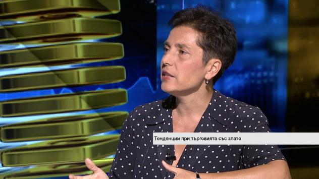  Д-р Валентина Григорова-Генчева, директор &quot;Злато и нумизматика&quot; към Първа инвестиционна банка. Снимка: Bloomberg TV Bulgaria 