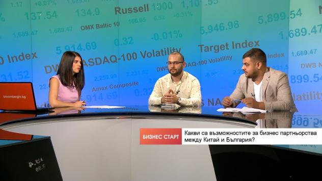 Димитър Панчев, зам.-председател на Сдружение АМОР и предприемач в сферата на денталната медицина; Николай Алексиев, предприемач (туризъм, селско стопанство, земеделие. Снимка: Bloomberg TV Bulgaria