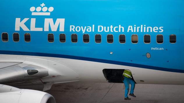 Самолет на KLM, холандското подразделение на Air France-KLM Group на летището в Амстердам. 15 август 2017. Photographer: Jasper Juinen/Bloomberg
