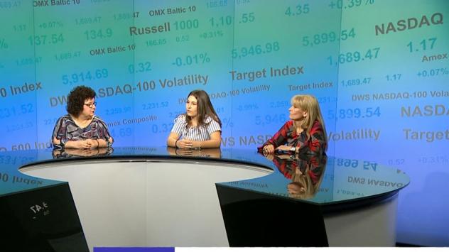 Силвия Статкова, ръководител на Студио за поп и джаз пеене, Адриана Кръстева, Студио за поп и джаз пеене, Дора Симеонова, ръководител Школа „Любознайко“. Снимка: Bloomberg TV Bulgaria 