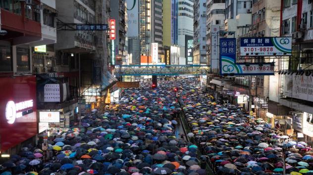 Демонстрация в Хонконг. Снимка: Kyle Lam/Bloomberg