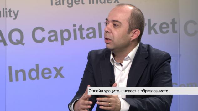 Калоян Кирилов, съосновател на онлайн платформата daskal.eu. Снимка: Bloomberg TV Bulgaria