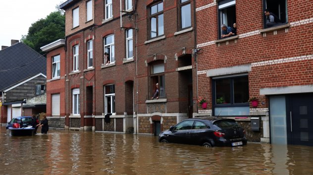 Наводнението в Лиеж, Белгия, 16.07.2021 г. Снимка: Valeria Mongelli/Bloomberg