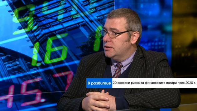 Доц. д-р Ангел Марчев, инвестиционен анализатор. Снимка: Bloomberg TV Bulgaria