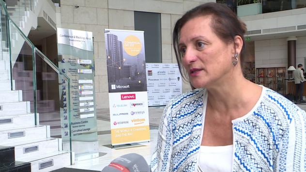 Анке ден Оуден, генерален мениджър на Microsoft за Централна и Източна Европа. Снимка: Bloomberg TV Bulgaria 