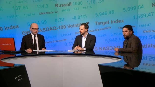 Стефан Георгиев, социолог, Институт за социална интеграция; и Страхил Делийски, политолог, СУ &quot;Св. Климент Охридски&quot;. Снимка: Bloomberg TV Bulgaria