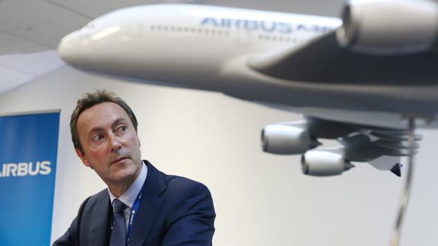 Фабрис Брежие, гл. изп. директор Airbus на авиоизложението в Сингапур, 16 февруари 2016. Photographer: SeongJoon Cho/Bloomberg