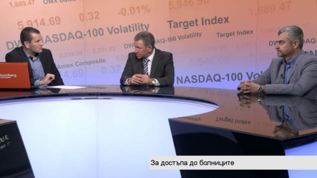 Д-р Стойчо Кацаров и д-р Георги Миндов. Снимка: Bloomberg TV Bulgaria