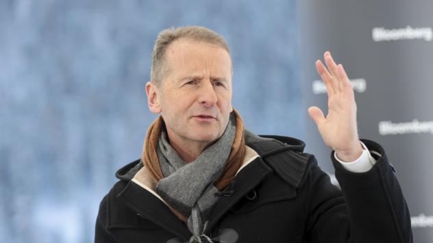 Хеберт Дийс, гл. изп. директор на VW по време на интервю за Bloomberg. Давос, Швейцария. 24 януари 2019. Photographer: Simon Dawson/Bloomberg