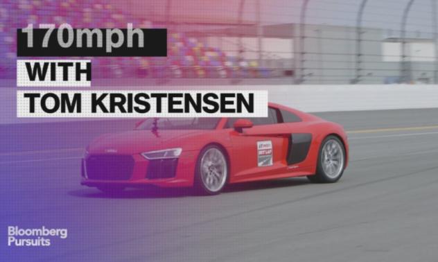 Том Кристенсен на пистата с Audi R8