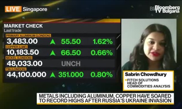 Свързаните с Русия метали ще продължат да поскъпват: Fitch Solutions